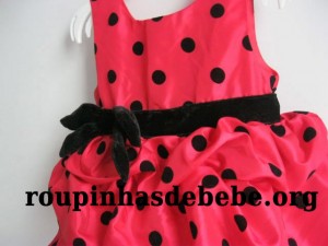 vestido minnie poa vermelho