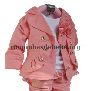 conjunto casaco infantil feminino