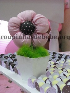festa infantil marrom e rosa