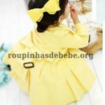 sobretudo infantil amarelo feminino