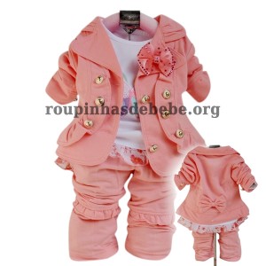 moda inverno infantil rosa bebe