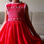 vestido de bebe vermelho belissimo