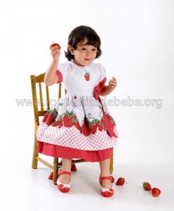 vestido moranguinha baby