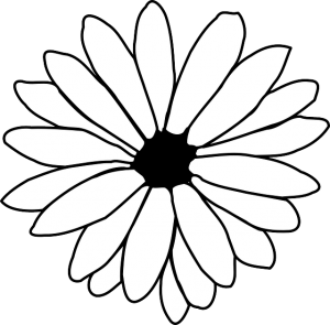 Flor grande para pintar