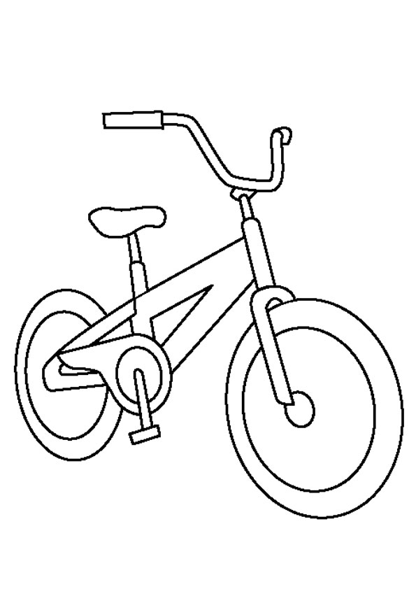 Bicicleta para colorir simples