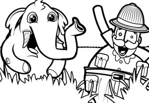 Bita e o elefante para colorir