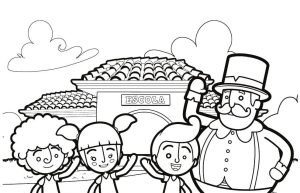 Bita na escola para colorir
