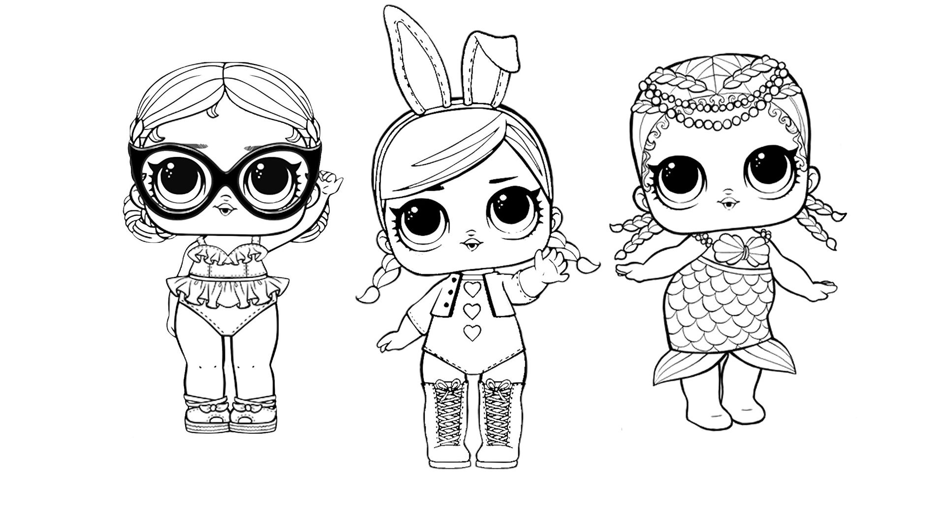 Bonecas de pano para colorir
