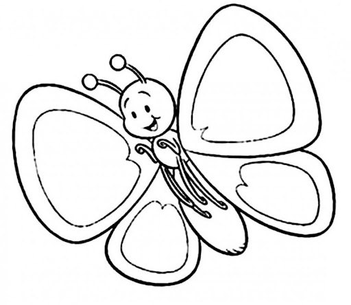 Borboleta para colorir e pintar