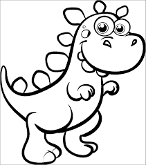Dinossauro esperto para colorir