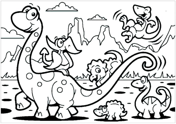 Desenhos para colorir de dinossauro