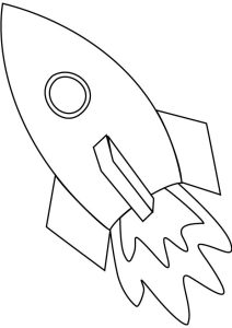 Foguete para colorir