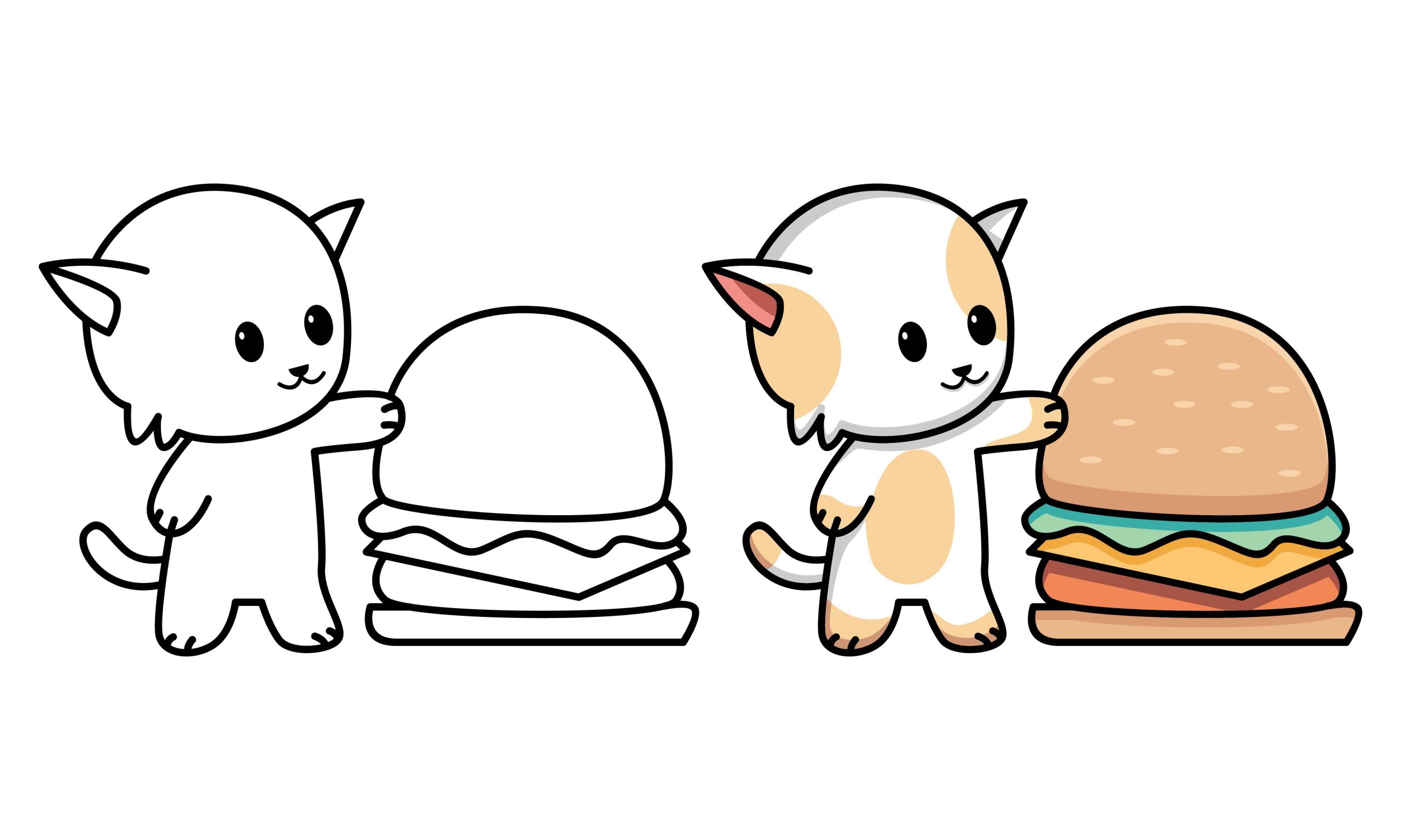 Gato com sanduíche