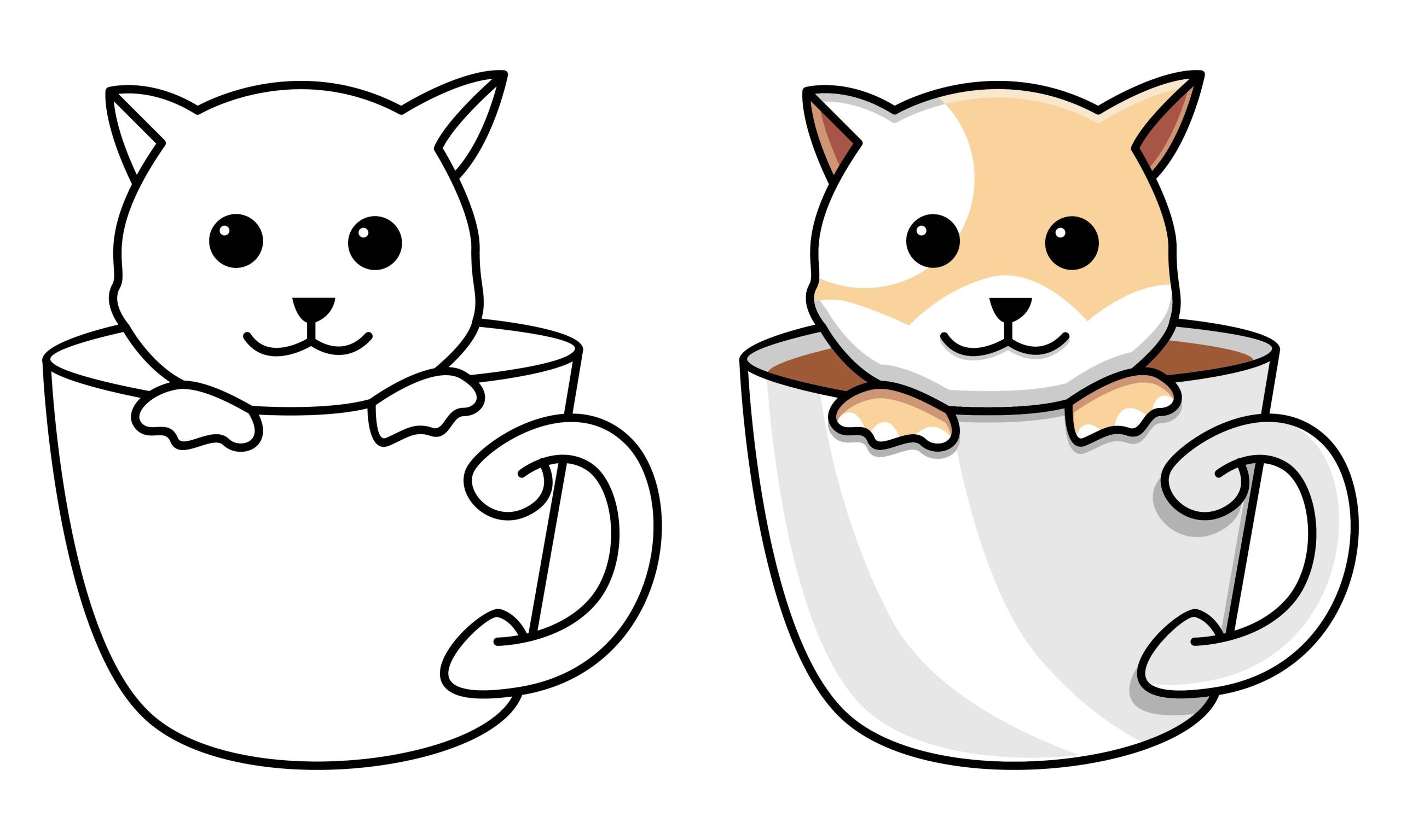 Gato na xícara
