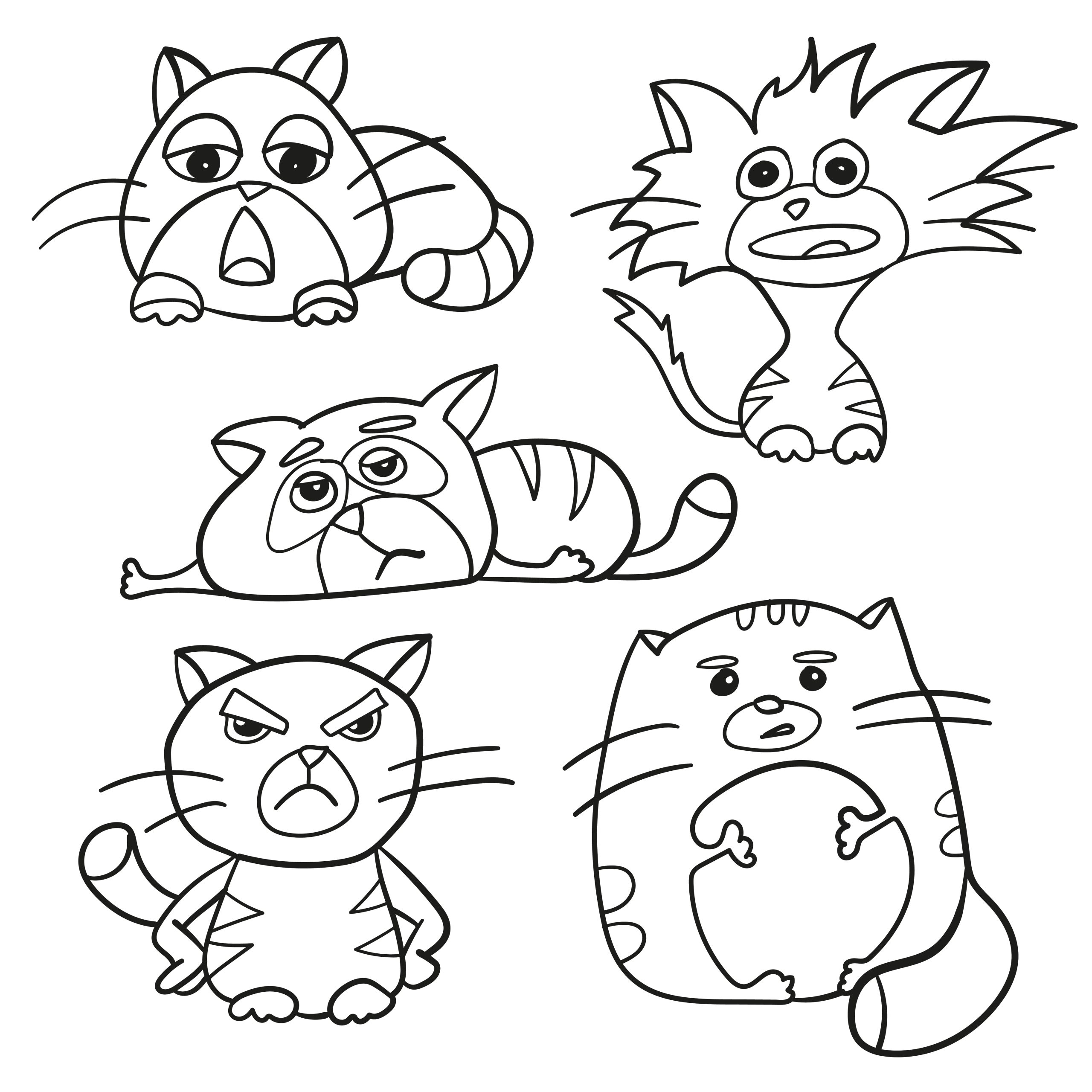 Ilustrações de gatos