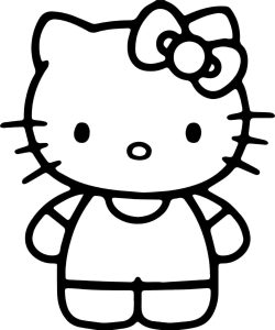 Hello Kitty para colorir