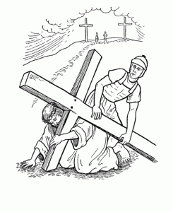 Jesus cai com a cruz