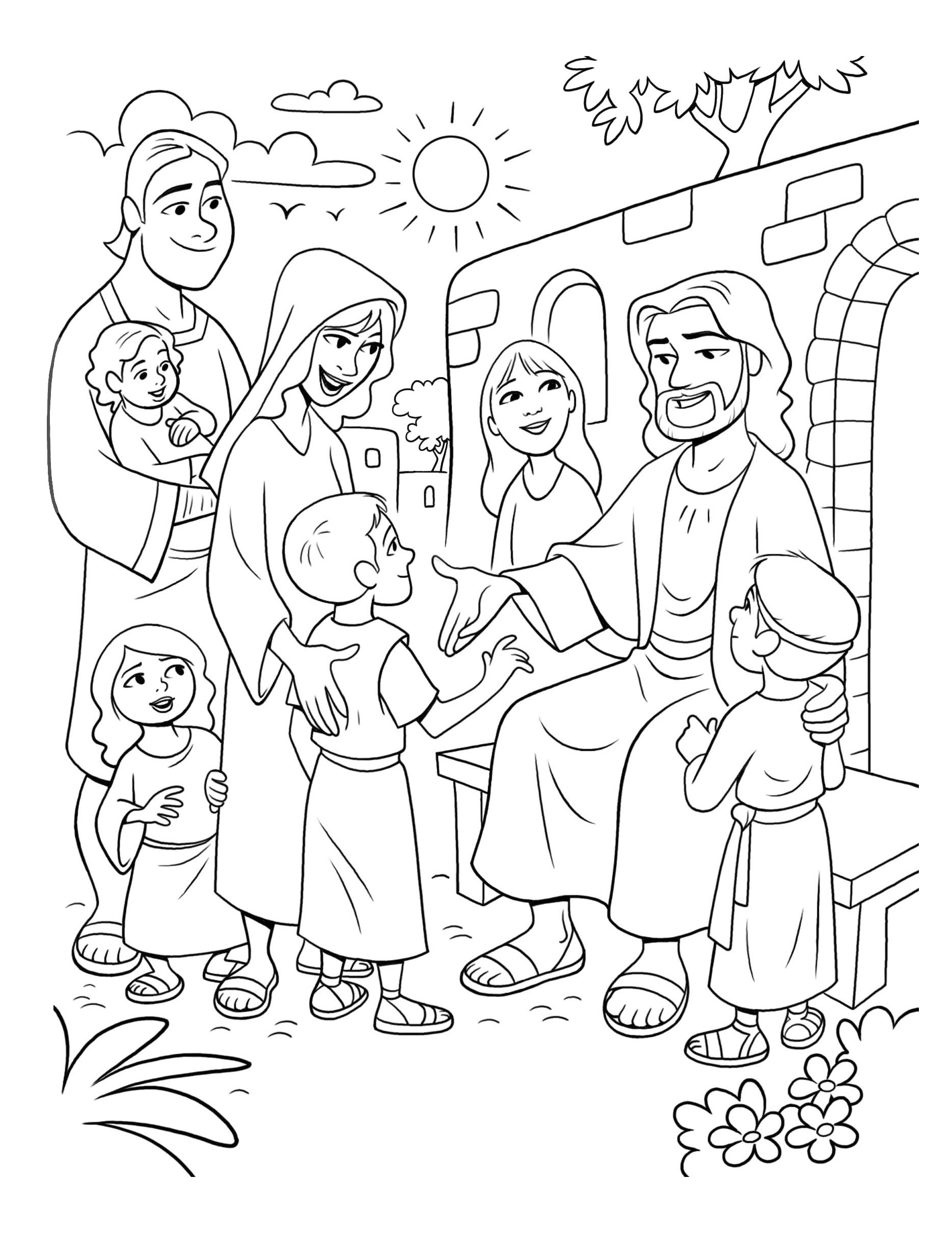 Jesus recebe as crianças