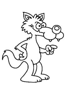 Lobo mau para colorir
