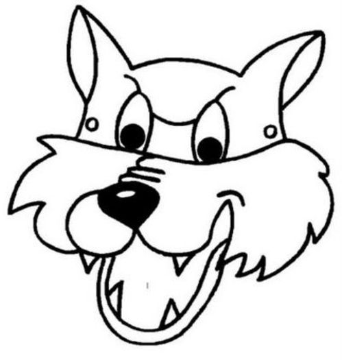 Lobo mau para colorir brincando