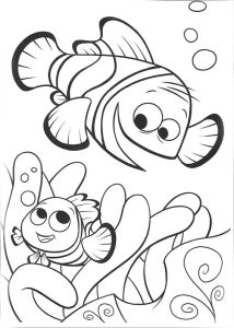 Nemo e seu pai para colorir