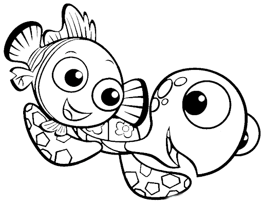 Nemo e tartaruguinha