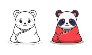 Panda com agasalho