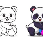 Panda para colorir