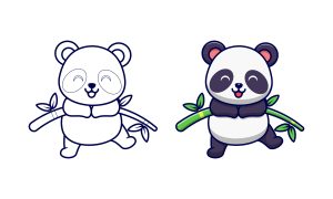 Panda comendo cana doce