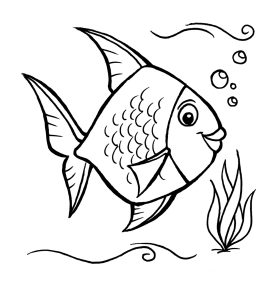 Peixinho nadando para pintar