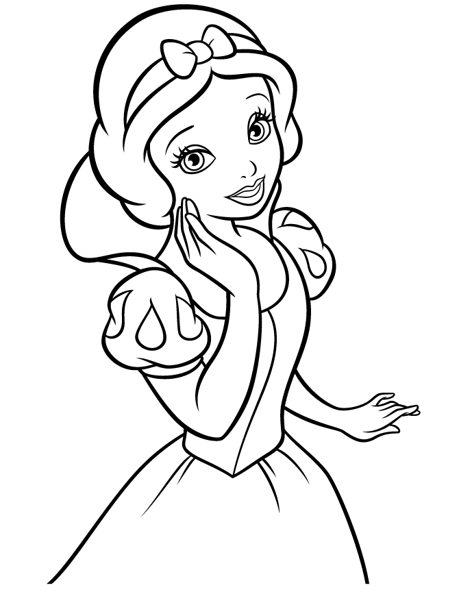 Princesa Branca de Neve para pintar