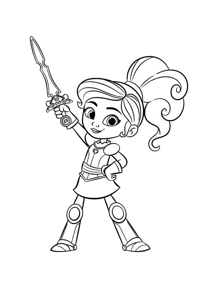 Princesa Nella para colorir