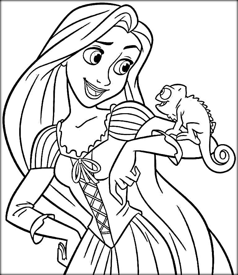 Princesa Rapunzel para pintar