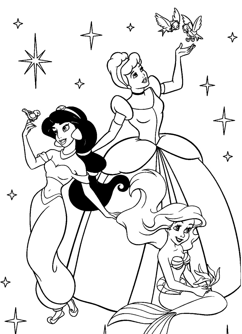 Princesas para imprimir e colorir
