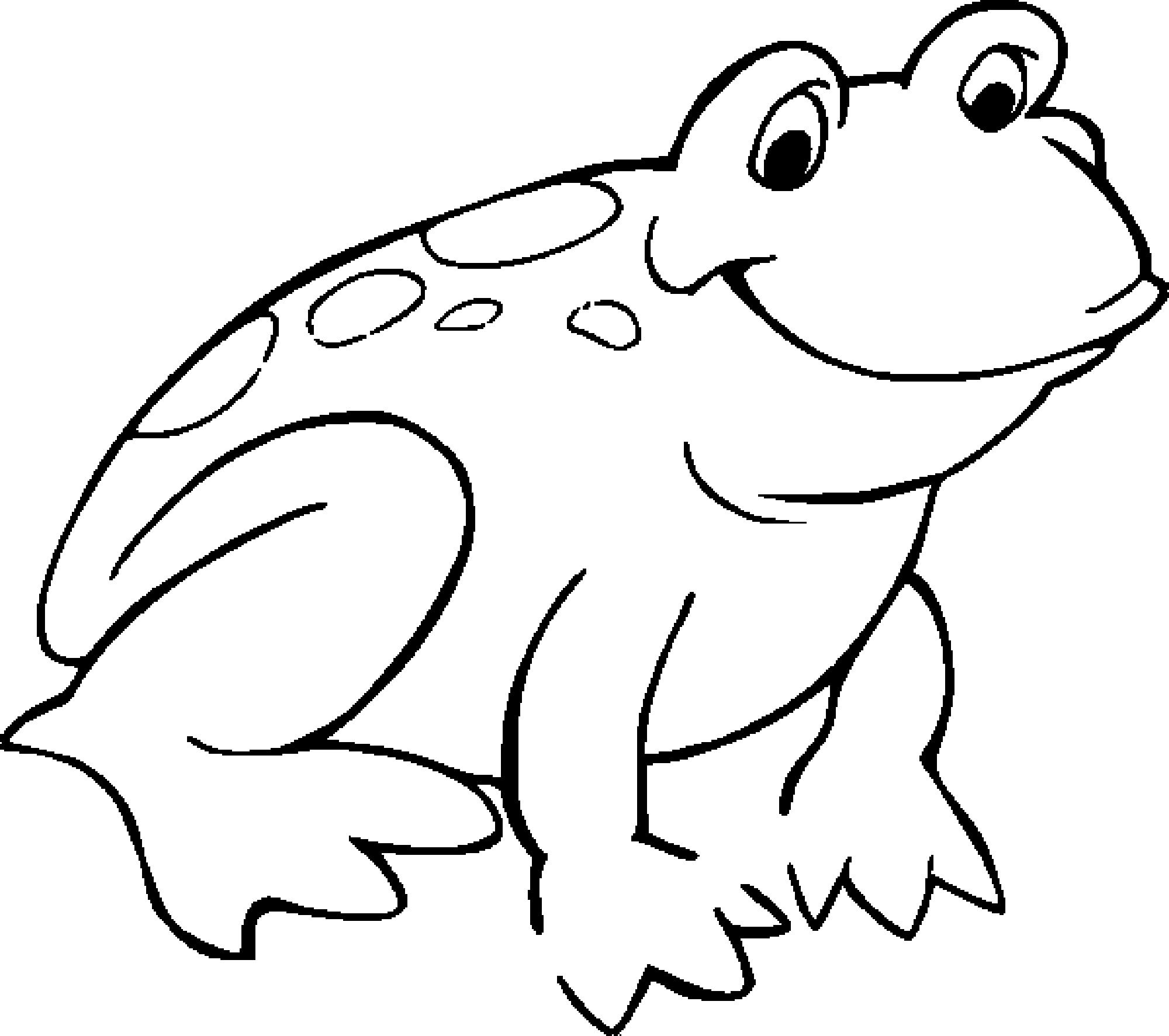 Sapo grande para colorir
