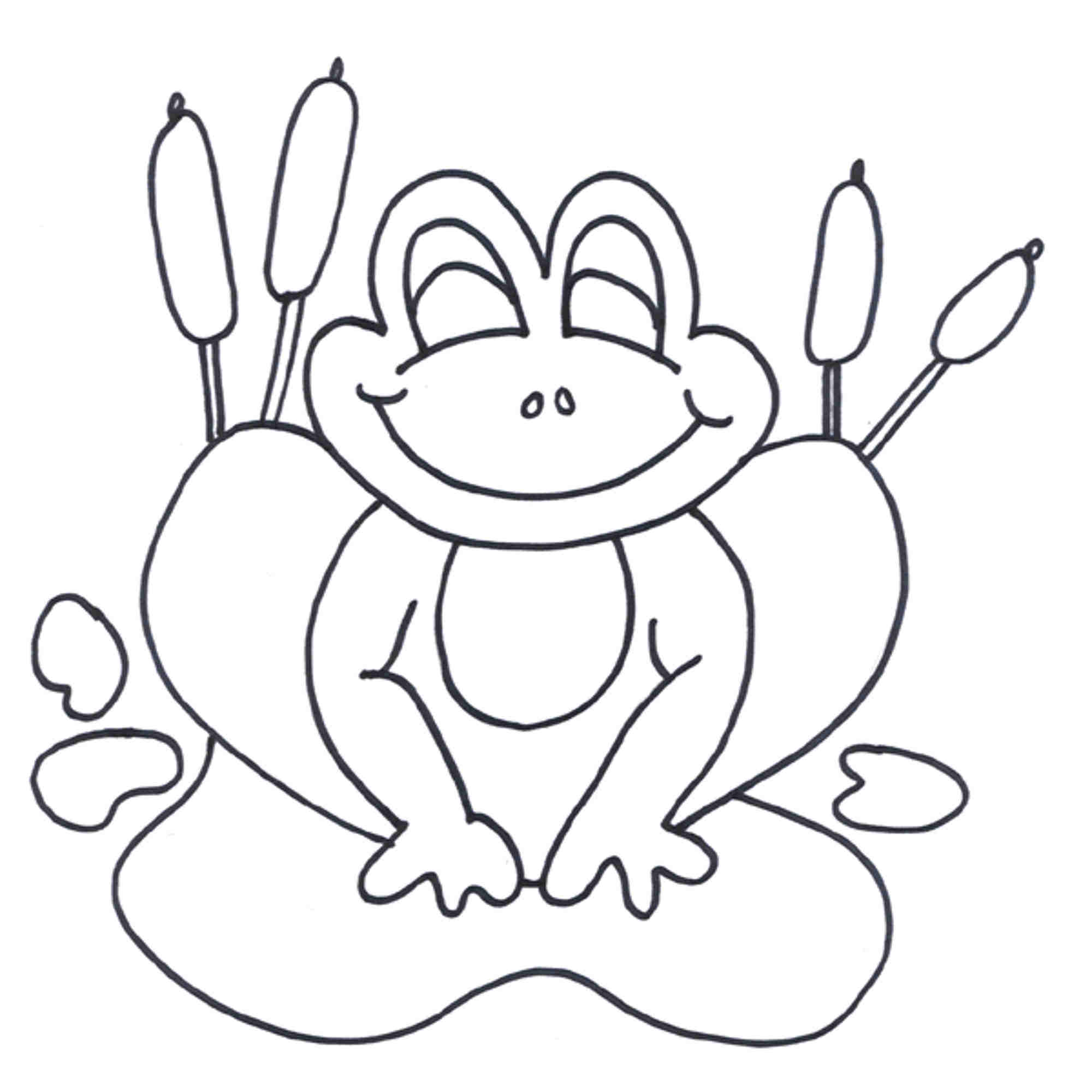 Sapo para colorir fácil