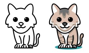 Vamos colorir o gato