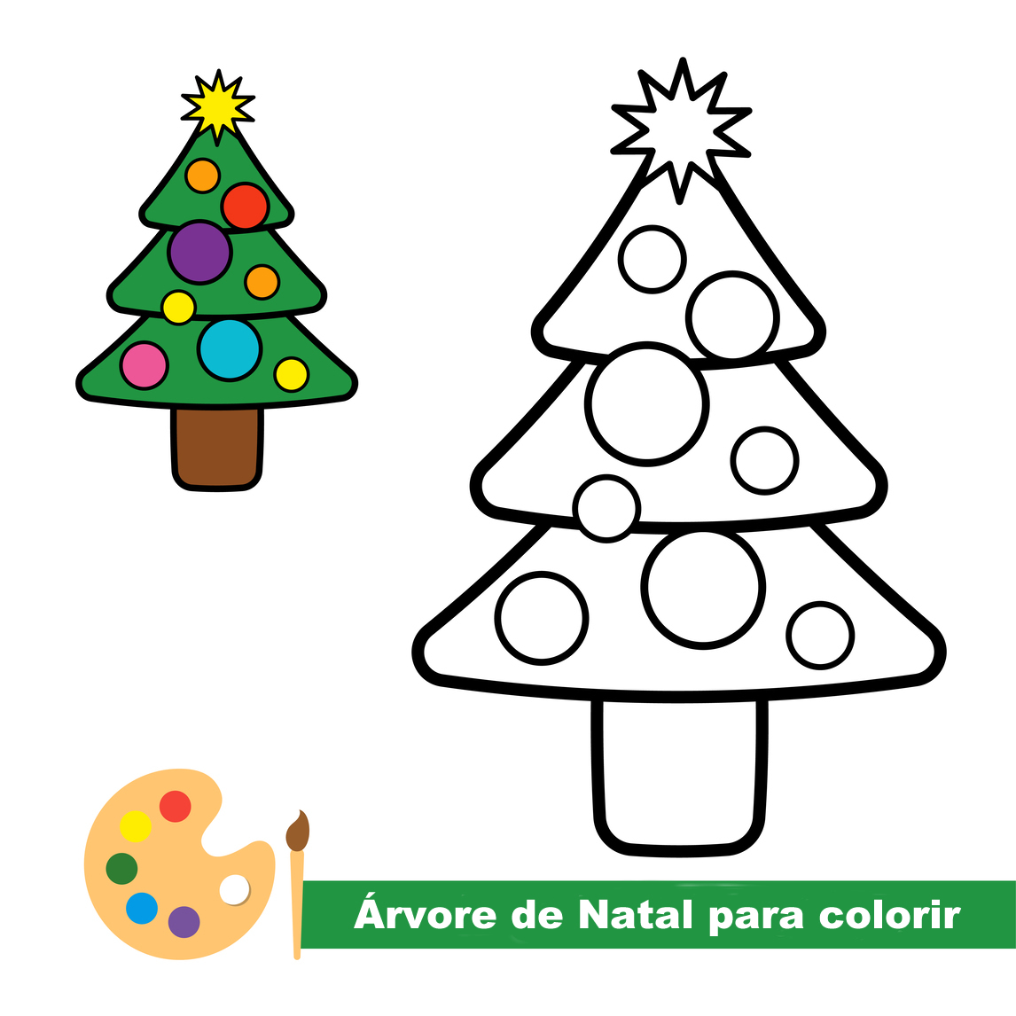 Árvore de natal para colorir