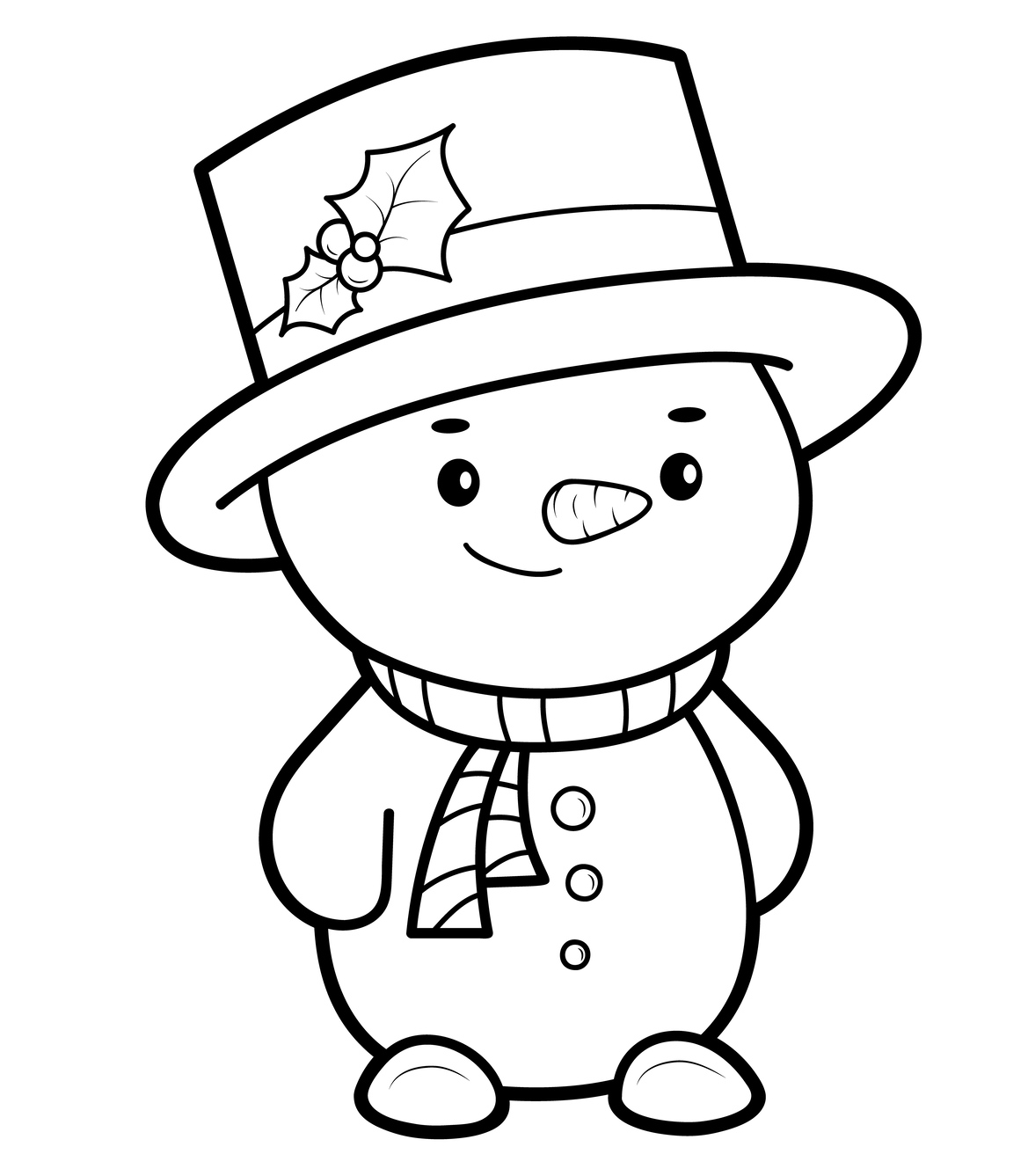Boneco de Neve de Natal para colorir - Blog Roupinhas Tec-Bebe
