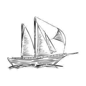 Desenho simples de barco