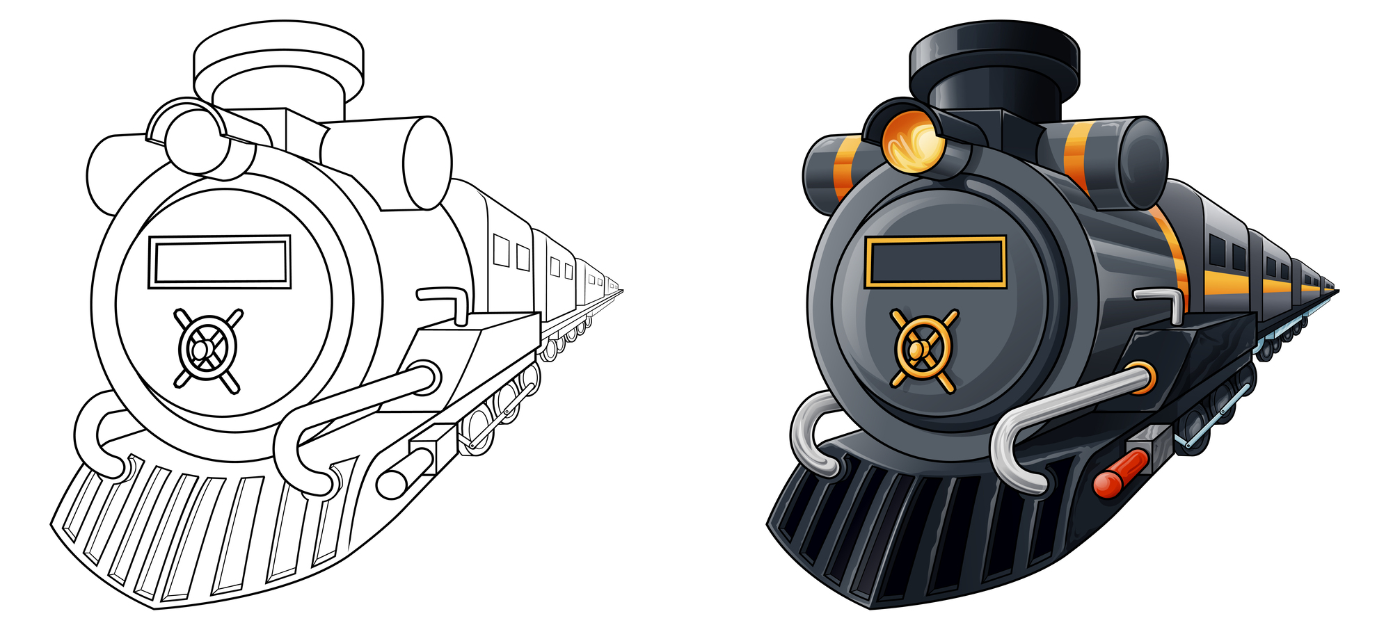 Locomotiva para colorir