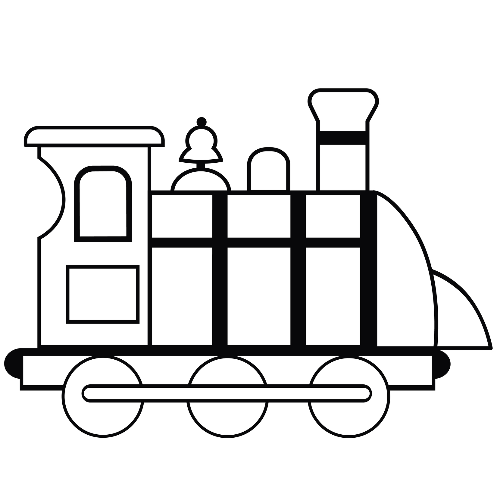 Locomotiva para imprimir e pintar